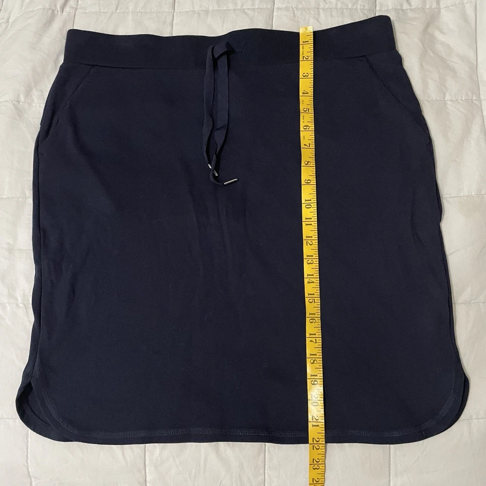 C&C California Skirt Women Size XL Blue Pockets Pique Knit Drawstring Casual NWT - Image 4 of 4