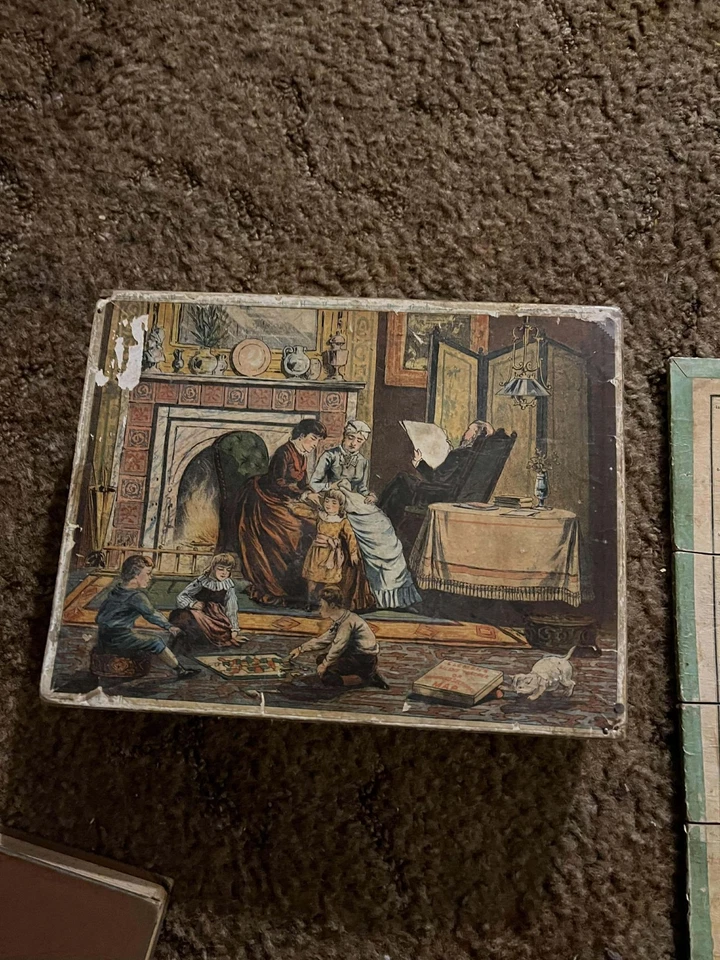 1883 Antique Double-Sided Wooden Puzzle – White Sewing Machine Ad & U.S. Map... - Image 3 of 4