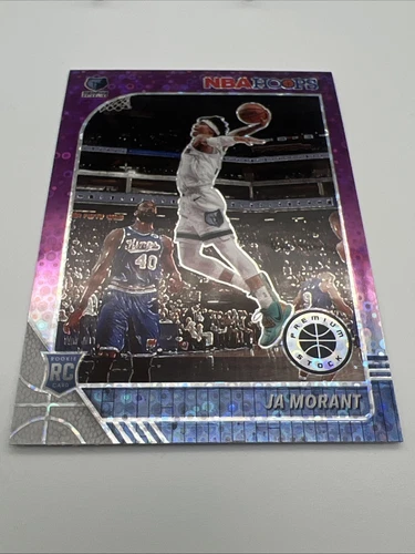 2019-20 Panini NBA Hoops Premium Stock - Purple Disco Prizm #259 Ja Morant (RC)