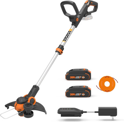 WORX Cordless String Trimmer & Lawn Edger, 12'' Electric Weed Wacker with Comman
