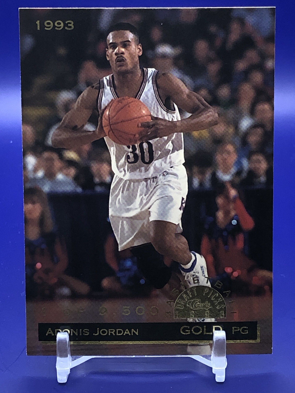  1993 Classic Basketball Draft Picks Gold #47 Adonis Jordan Kansas Jayhawks