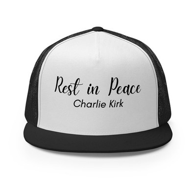 Rest in Peace Charlie Kirk DTF printing Trucker Cap, RIP Charlie Kirk 
