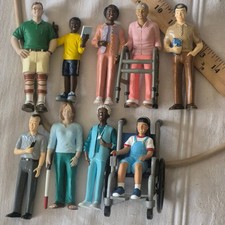 7 LAKESHORE BLOCK VINYL FIGURES INCLUSIVE TOYS WITH DIFFERING ABILITIES