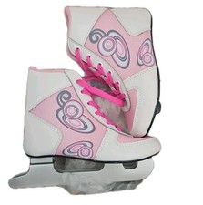 Blade Runner Zig Zag 6.0 Ice Skates White/Pink 10J Junior Girls Recreational