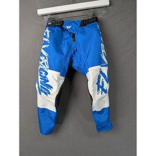 Fly Racing Kinetic Motocross Pants Youth 18 Blue White Racing Gear 7634