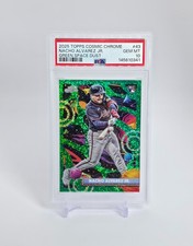 2025 Topps Cosmic Chrome Nacho Alvarez Jr RC Green Space Dust /75 PSA 10