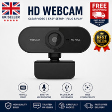 Full HD 1080P Webcam USB AutoFocus Web Camera With Microphone For PC Laptop UK