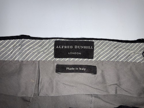 Alfred Dunhill Anzughose Herren 33 x 26,5 schwarz gelb Streifen Wolle Italien YGI O1-248 - Bild 6 von 11