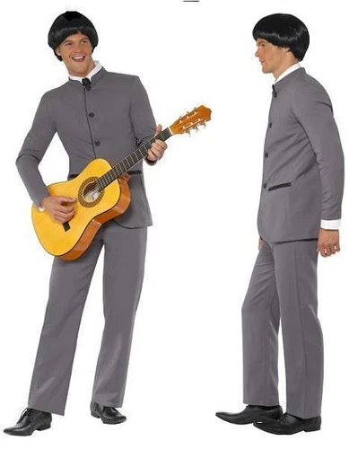 Men's 60s 1960s 60's Fab Four Fancy Dress Costume Adult Beatles Suit by Smiffys