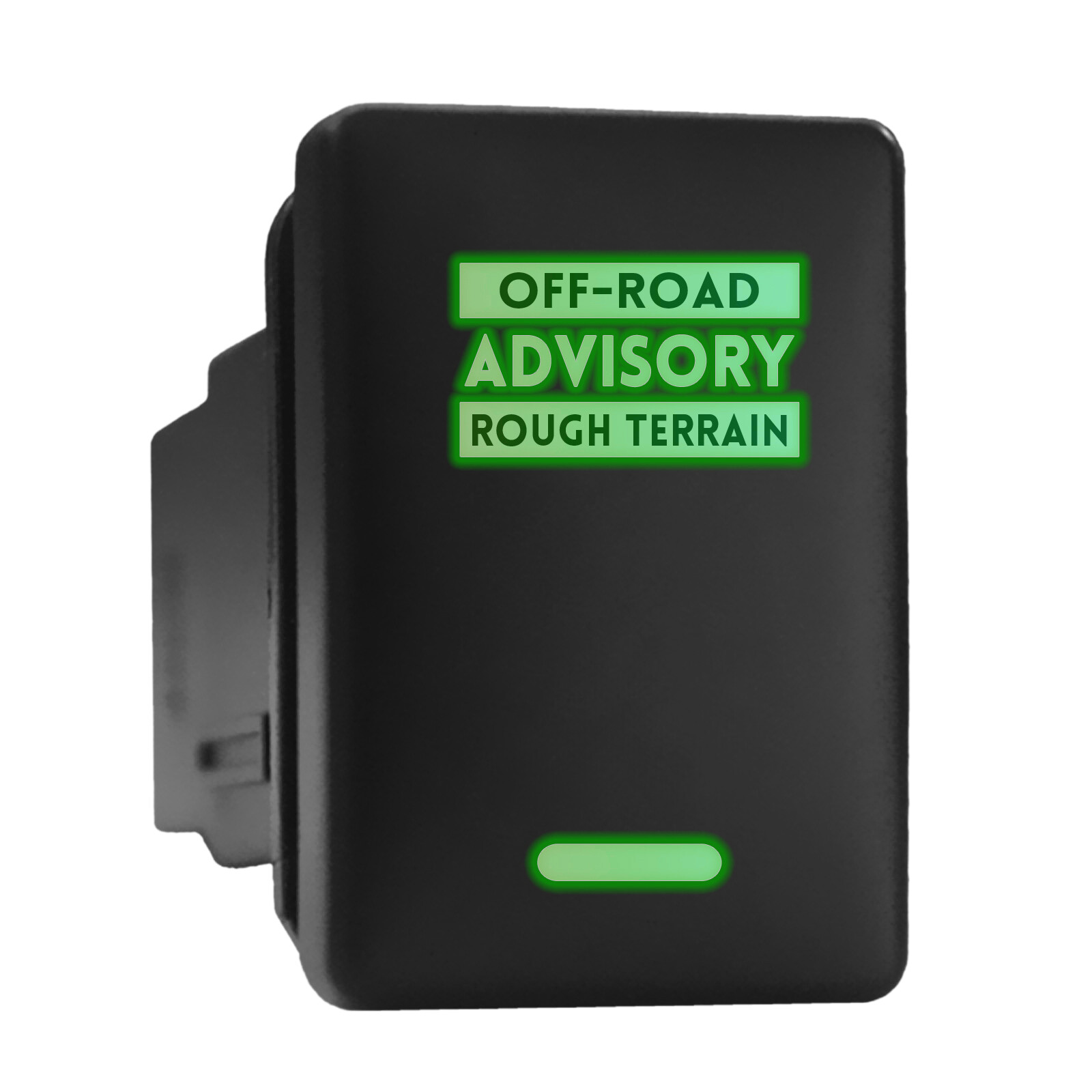 Off-Road Advisory Green Backlit Push Switch 1.28x0.87 for Toyota