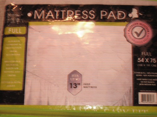 Woven Mattress Pad Antibacterial Hypoallergenic Fitted Edges 13" Comfort NEW! - Picture 3 of 11