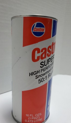 Castrol Super High Performance Snowmobile Oil Can 50:1 Ratio - Picture 3 of 7