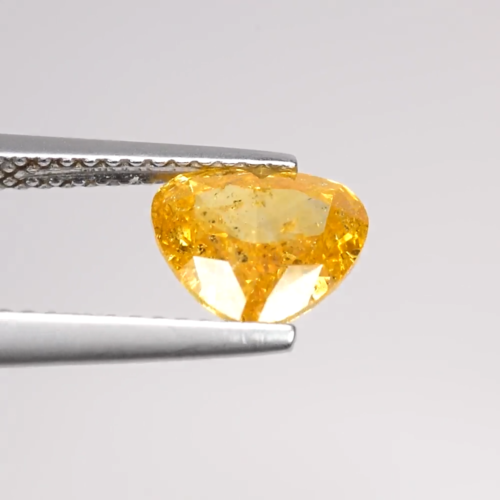 1.57cts Orangish Yellow Heart Natural Loose Diamond "SEE VIDEO" - Video 1 of 1