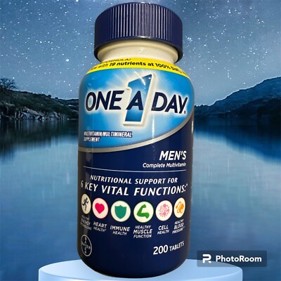 ONE A DAY Men s + Multivitamin Multimineral 200 Tablets.Nutritional Support.NEW!
