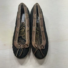 Sperry Top-Sider Brown Quilted Corduroy Ballet Flats Size 10M