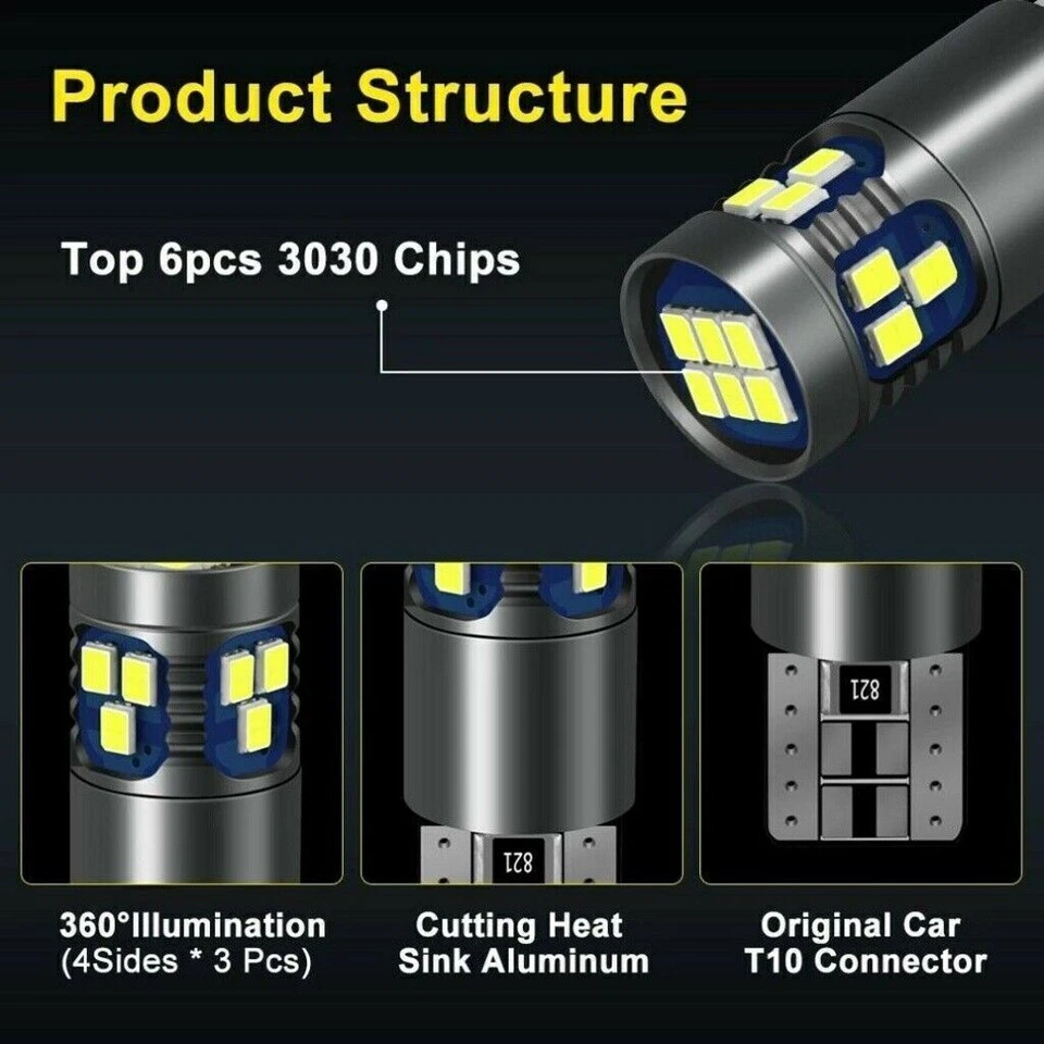 2Pcs T10 W5 W 18 SMD Canbus Standlicht Beleuchtung Birne Lampe für VW AUDI BMW - Bild 4 von 4