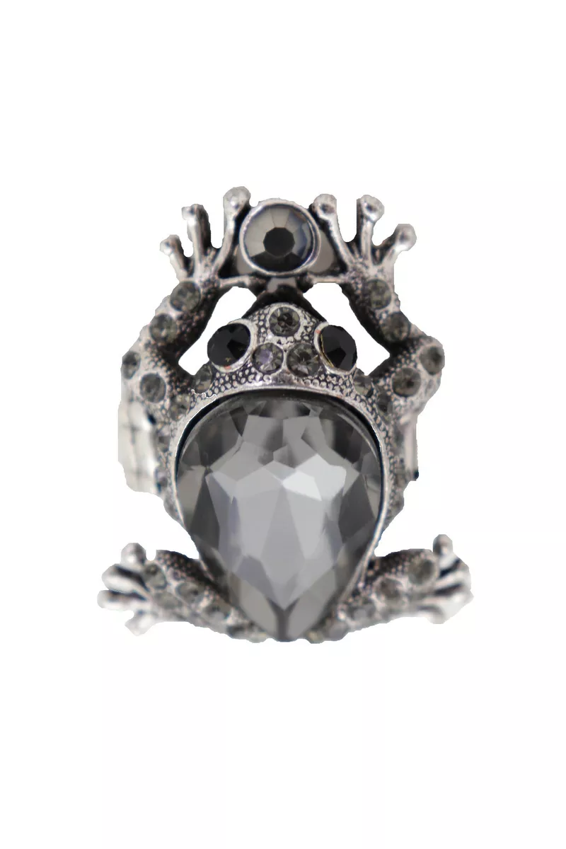 Metal frog ring deals