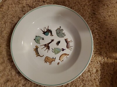 ARABIA Made in Finland アンティーク動物イラストの陶器皿 ARABIA アラビア Animal Kingdom 動物王国 虎の絵皿 北欧ヴィンテージ