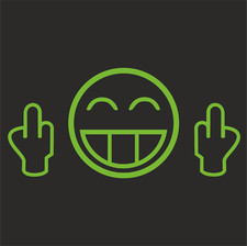 1 Fuck off Smiley Stickerbomb Tuning Car Sticker Auto Aufkleber Aufkleber Bomb15