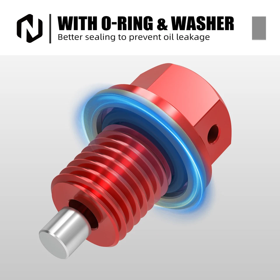 Tapón de perno de drenaje de aceite de motor magnético M12 para Honda CR80 CR125 125R 250R CR250 500 Foto 4 de 4