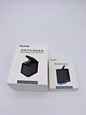TELESIN Battery/Storage Type Charging Box and Battery GP-BNC-801 GP-BTR-801
