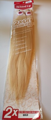X-Pression Braid Hair Outre 100% Kanekalon Twisted Up DIY Prestretched 50'' #Gold
