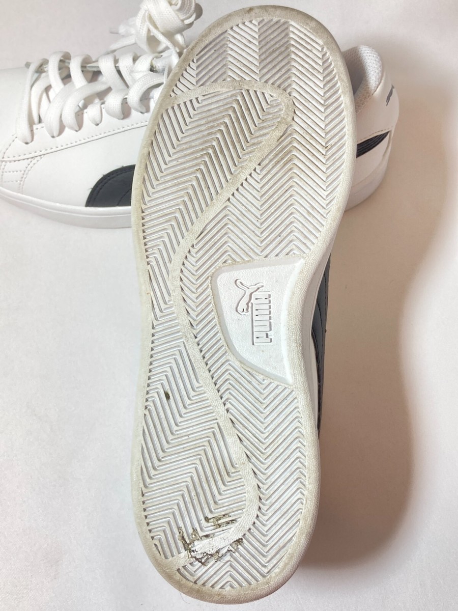 PUMA Men's Smash V2 Lace Up Leather Sneaker Shoes White | eBay