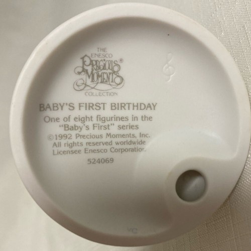 Vintage PRECIOUS MOMENTS Baby's First Birthday Series Collectible porcelain - Picture 7 of 8