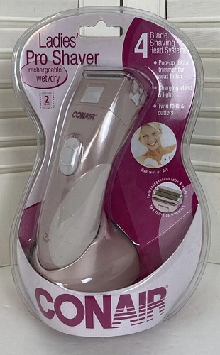 Conair Smooth Ladies Pro Shaver Wet Dry 4 Blade Shaving LWD375GCS Rechargeable