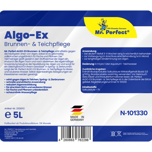 Mr. Perfect® 5L Teichklar Teichreiniger Algenfrei Algenvernichter Brunnen - Bild 3 von 7