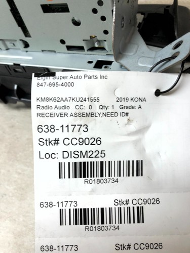 Genuine OEM Hyundai Black 7" Display Media Radio Receiver Fits 2019 Hyundai Kona - Bild 4 von 5
