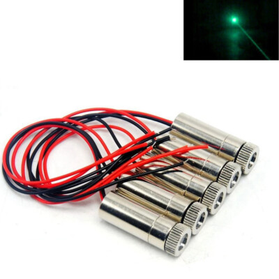 3pc 5pc Green Dot 515nm 520nm 10mW Focusable Laser Diode Module 3-5V 12x45mm