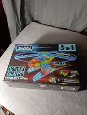 Blokko LED Powered Building System Light FX Copters 49pc Rebuilds Into 3 Models 