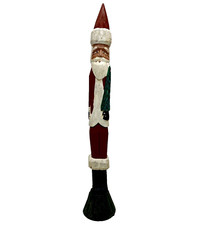 Vintage Santa Claus Christmas 20" Tall Wooden Hand Carved Folk Art Old World