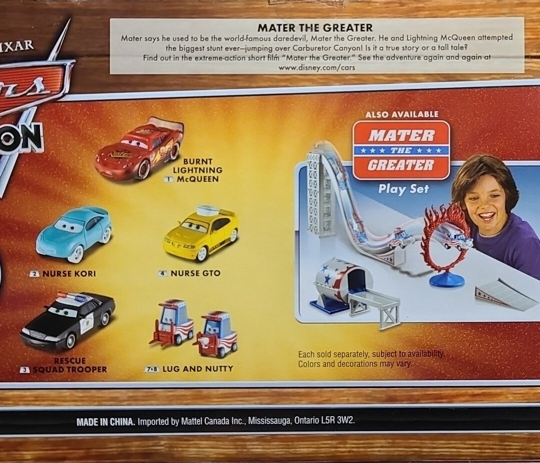 Disney Cars Toon Mater the Greater 4-Pack SEALED HTF