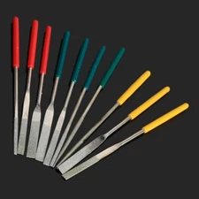 120# Diamond Coated Needle Flat File Set Metal Stone Glass Jewelry Repair Tools