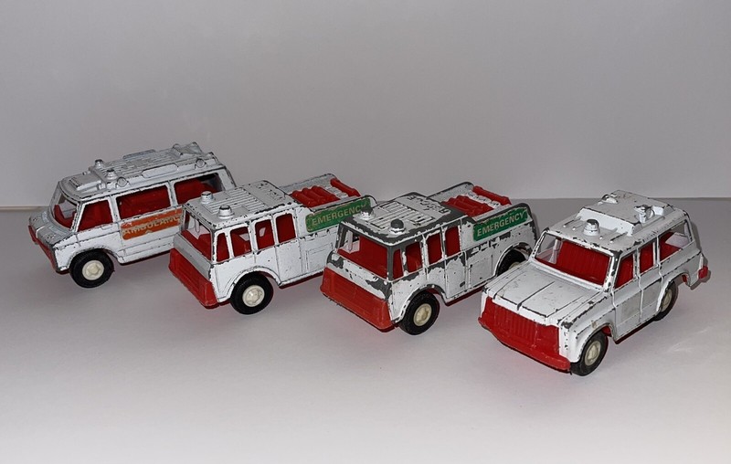 Tootsie Toy Emergency Truck Rescue Vintage Lot Of 4