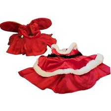 Build A Bear Christmas Holly Fairy Red Tulle Dress Mrs. Santa Claus Red Dress