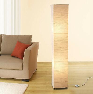 Reispapierlampe ''Oslo'' Stehleuchte beige Papier Lampe E14 Fassung Trango 1213