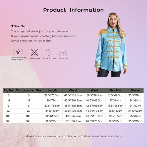 Womens Outerwear Tassel Shoulder Jackets Retro Tops Holiday Clubwear Costumes - Picture 35 of 55