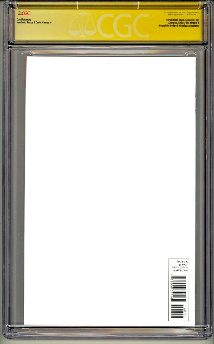 Amazing Spider-Man #648 CGC 9.4 SS Blank Variant signed by J