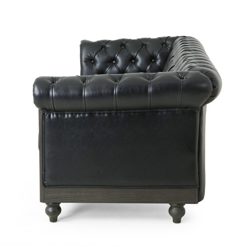 Mirod Comfy 3-Seat Sofa with Wooden Legs, Retro Style for Living Room and Study - Picture 6 of 14