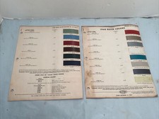 Vintage Dupont 1960 Buick Paint Color Chart Catalog Pages