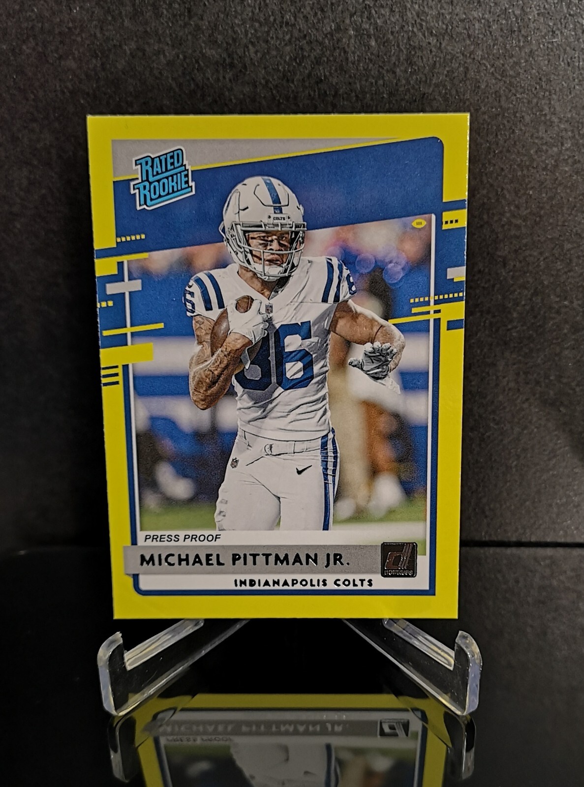 MICHAEL PITTMAN JR. RC 💥 SP 2020 Panini Donruss Rated Press Proof Yellow #322