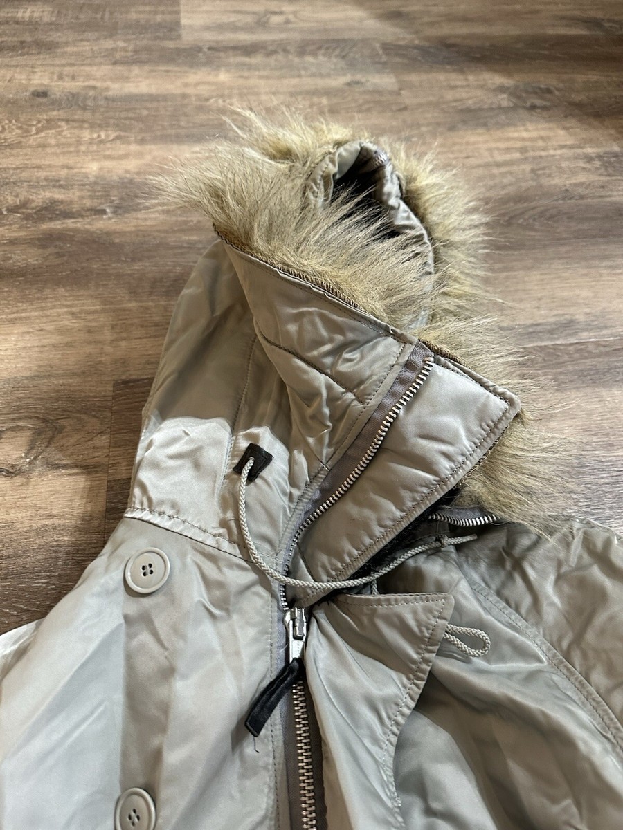 [希少]alpha industries N-2B silver Alpha Industries Bomber Jacket Size M Silver Flying Mans