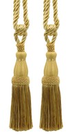 DÉCopro Raffhalter Quasten, Style# TBC085, Farbe# PR07 – Honey Gold [Set à 2]