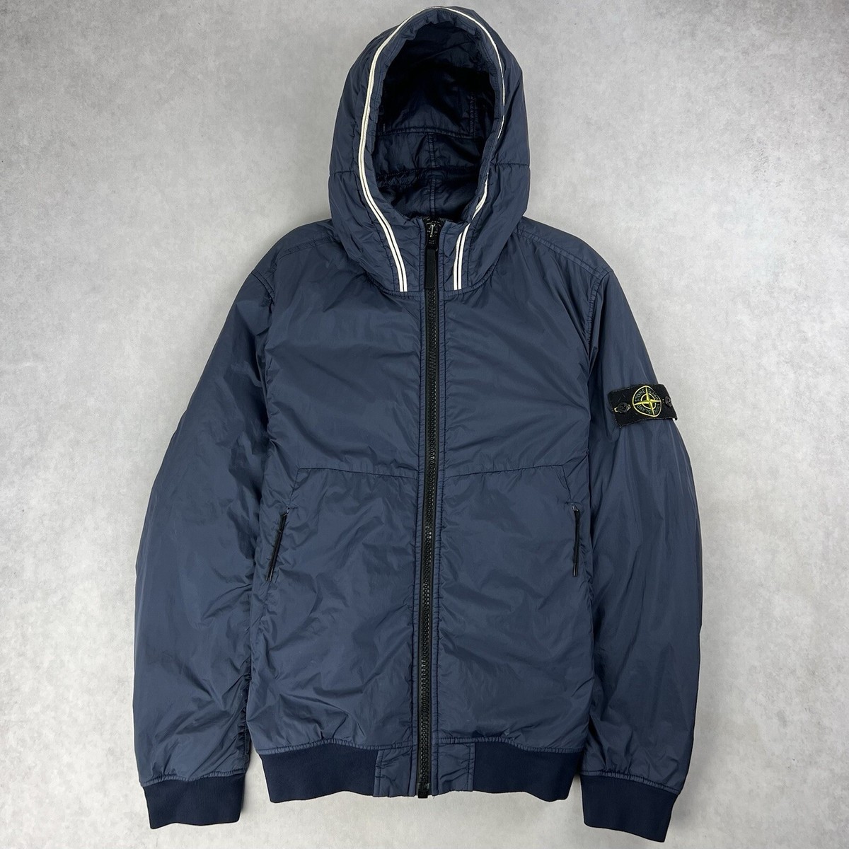 Stone Island Crinkle Reps NY Jacket Navy Coat Large 3596 UK