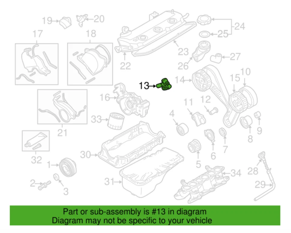 Belt Tensioner For Mitsubishi Eclipse Endeavor Galant Diamante Montero 1145A070 - Image 2 of 2