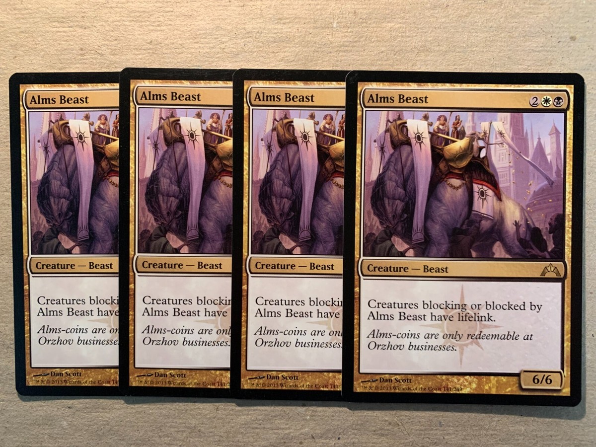 MTG 4x Alms Beast # 141 Gatecrash Modern Magic the Gathering x4 NM