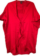 NWT Victorias Secret Short Satin Love Red Robe Kimono Bathrobe One Size N4846